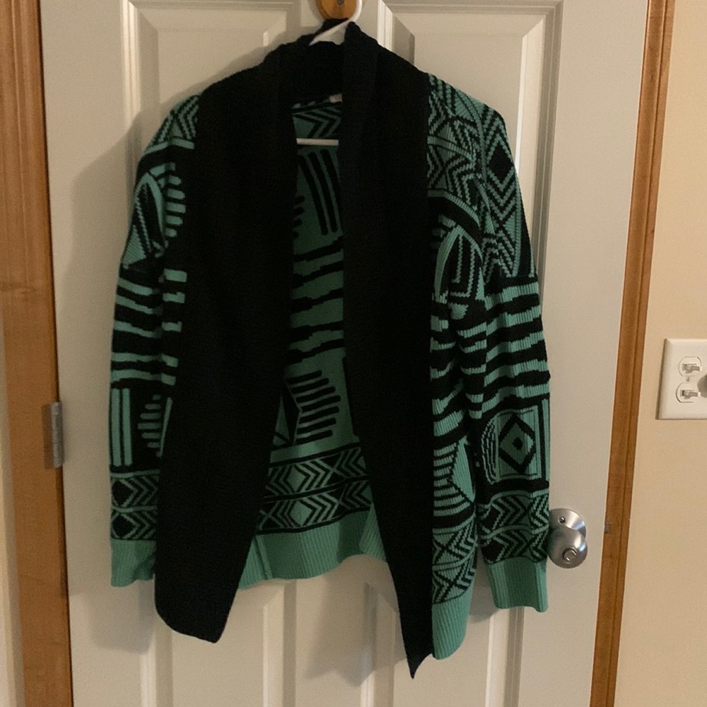 Black and mint sweater